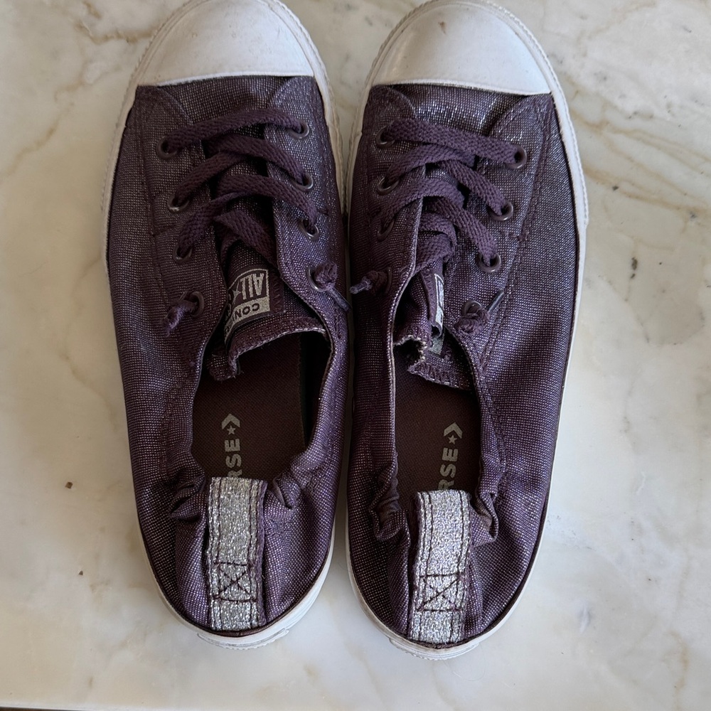 Converse Kids Sneakers in Purple and White